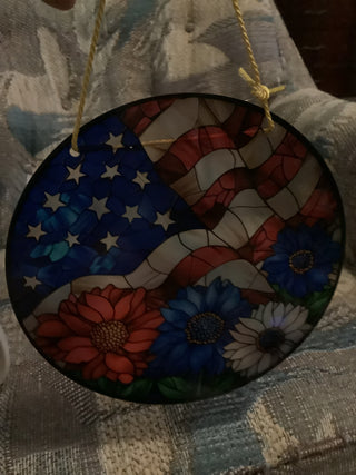 Round Patriotic Suncatcher