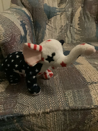 Patriotic Themed Beanie Baby 2000 Elephant plush