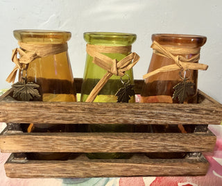 Planter Water Glass - Wood Display