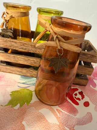 Planter Water Glass - Wood Display