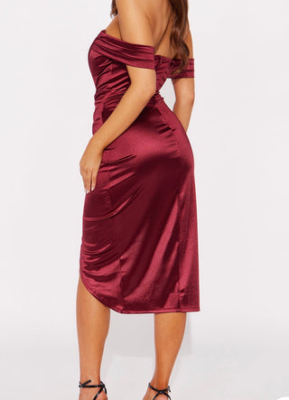 Fashion Nova Satin Corset Midi Dress Size M