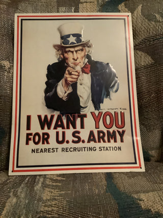 "I want You for U.S. Army"  Metal Sign