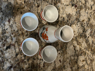 Vintage Japanese 5 Piece Sake Set