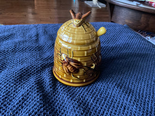 Vintage Ceramic Beehive Honey Jar