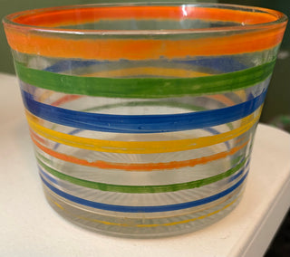 vintage glass ice bucket rsv