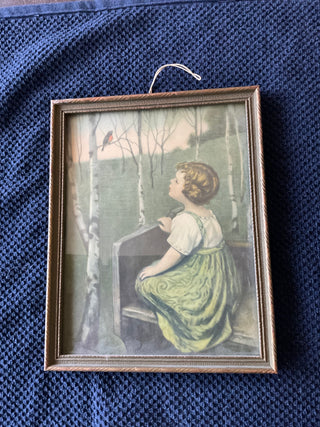 Vintage 1920’s Lithograph Girl