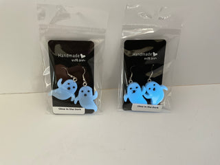 Dangling Ghost Earrings Glow In Dark