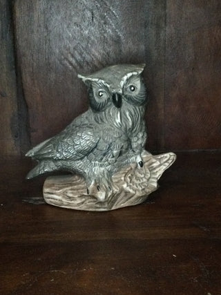 Vtg Homco porcelain owl figurine