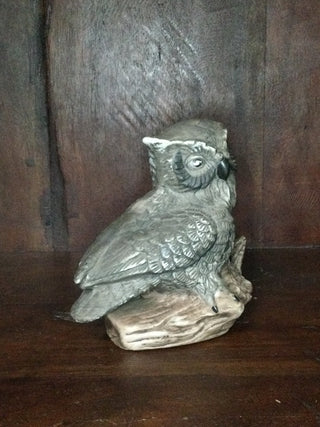 Vtg Homco porcelain owl figurine