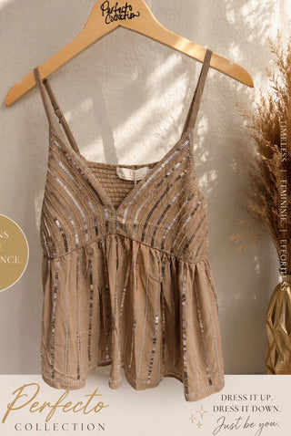 Campagne Sequin Camisole Size M