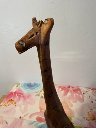 Giraffe 12.5" Wood Carved