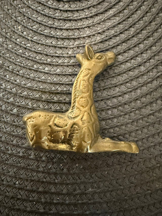 Giraffe 2.5" Solid Brass Laying