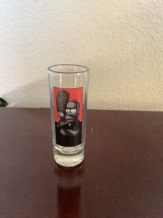 Tall Shot Glass Vintage 2001 Simpson's
