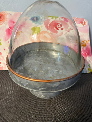 Pastry Stand Tin, Glass Globe