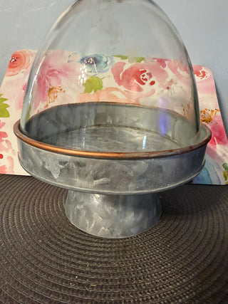 Pastry Stand Tin, Glass Globe