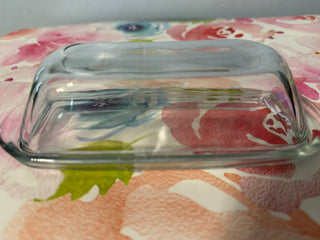 Butter Dish Clear Glass