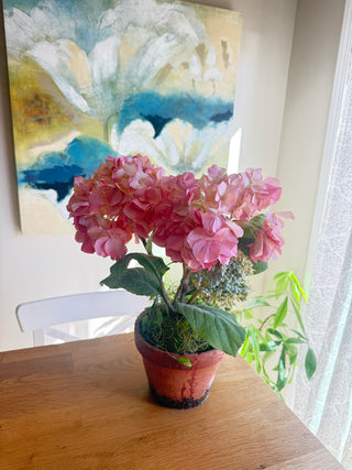 Pink Artificial Hydrangea Plant