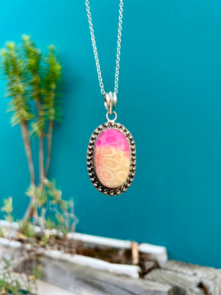 925 SS Pink Petosky Necklace