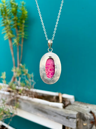 925 SS Pink Petosky Necklace