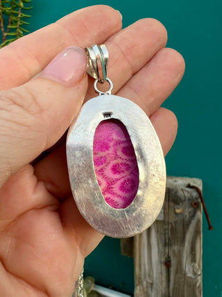 925 SS Pink Petosky Necklace