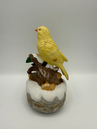 Porcelain Yellow Canary Music Box