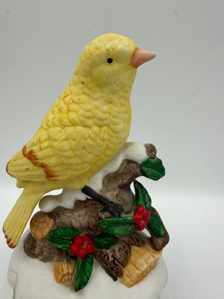 Porcelain Yellow Canary Music Box