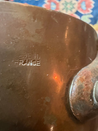 Vintage Hammered France 6 3/4"Copper Sauce Pan with Lid