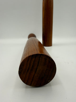Danish Teak Tulip Candlesticks