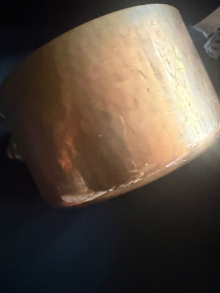 Vintage Hammered France 6 3/4"Copper Sauce Pan with Lid