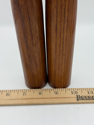 Danish Teak Tulip Candlesticks