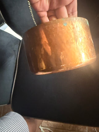 Vintage Hammered France 6 3/4"Copper Sauce Pan with Lid