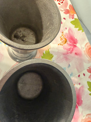 Chalice Medieval Pewter Goblet SET TWO