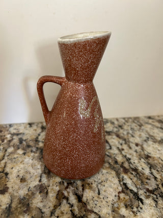 8 Piece Sake Set, MCM Rust/Brown