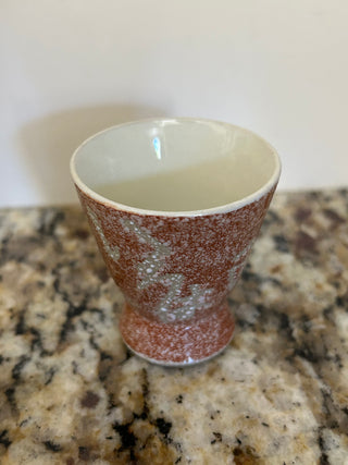 8 Piece Sake Set, MCM Rust/Brown