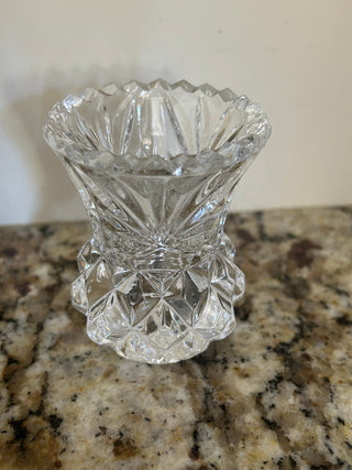 Vintage Cut Glass/Crystal  Decorative Match Holder