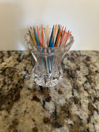 Vintage Cut Glass Toothpick Holder