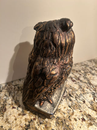 Large Vintage Owl on Book Figurine