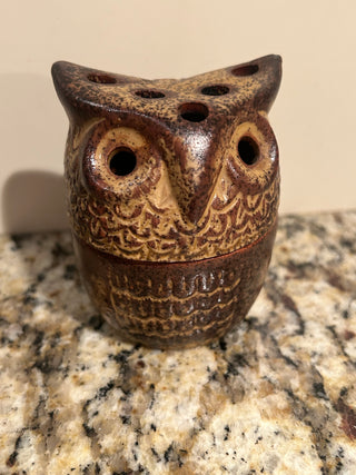 1970s Owl Incense/Tea Light  Burner