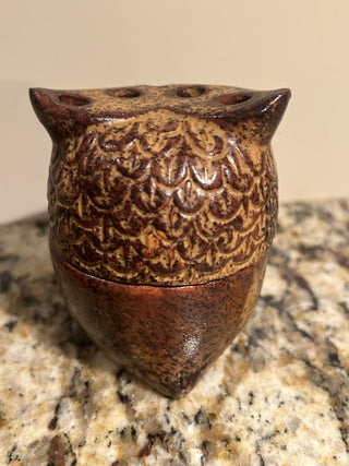 1970s Owl Incense/Tea Light  Burner