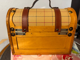 Chest, Carry Case. Wood-Leather-Vinyl