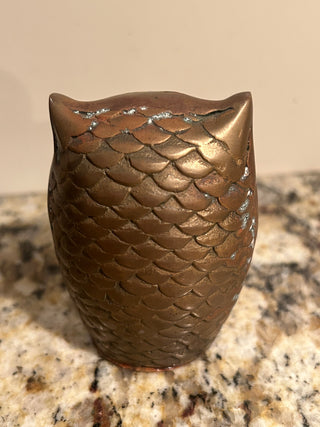 Vintage Small Brass Owl Figurine
