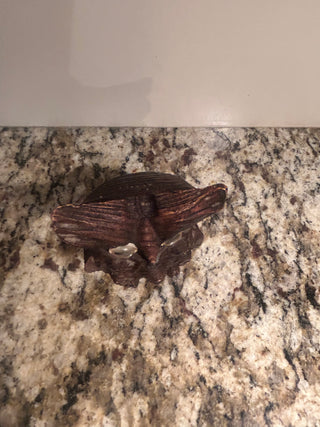 4” Vintage Wood-Carved Owl Figurine