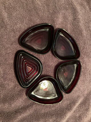 Vintage Anchor Hocking Red Inserts
