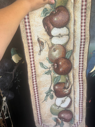 Birds and apples table runner
