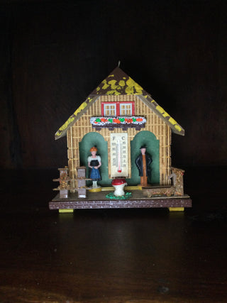 Vtg German handmade weather house