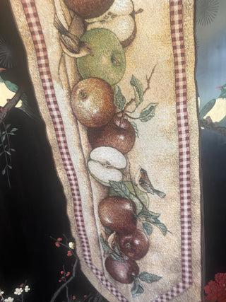 Birds and apples table runner