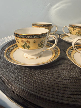 Vintage Teacup/Saucer Wedgewood India SET - FOUR