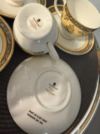 Vintage Teacup/Saucer Wedgewood India SET - FOUR