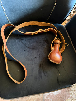 Hand made Leather Loader Hard Ball Shot Flask VV