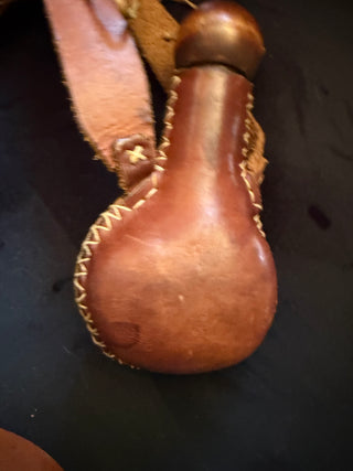 Hand made Leather Loader Hard Ball Shot Flask VV